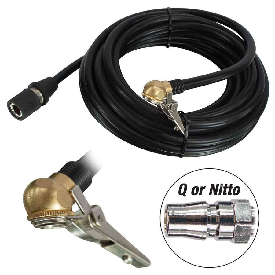 25 foot air hose type Q nitto quick connect clip on air chuck featured